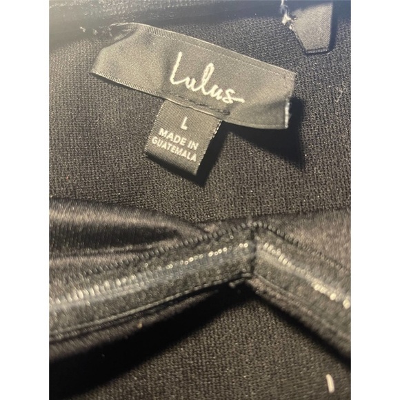 Lulus Midi Size L How Much I Care Midnight Navy Blue Off-The-Shoulder Dress - Picture 5 of 5